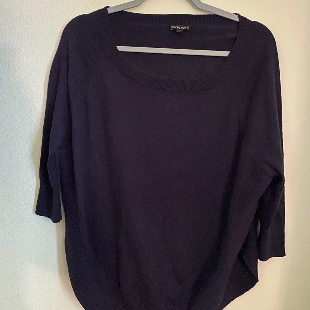 Express Navy Pull Over Sweater